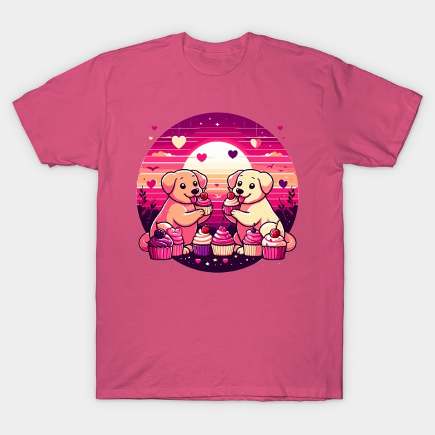 Puppies Love at Sunset T-Shirt by Praiseworthy Essentials